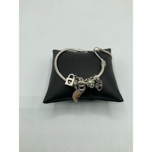 Pandora Charm Bracelet with 5 charms, adjustable